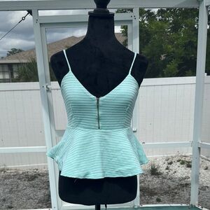 Charlotte Russe Green Sleeveless Ribbed Camisole